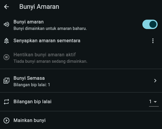Amaran dan Pemberitahuan